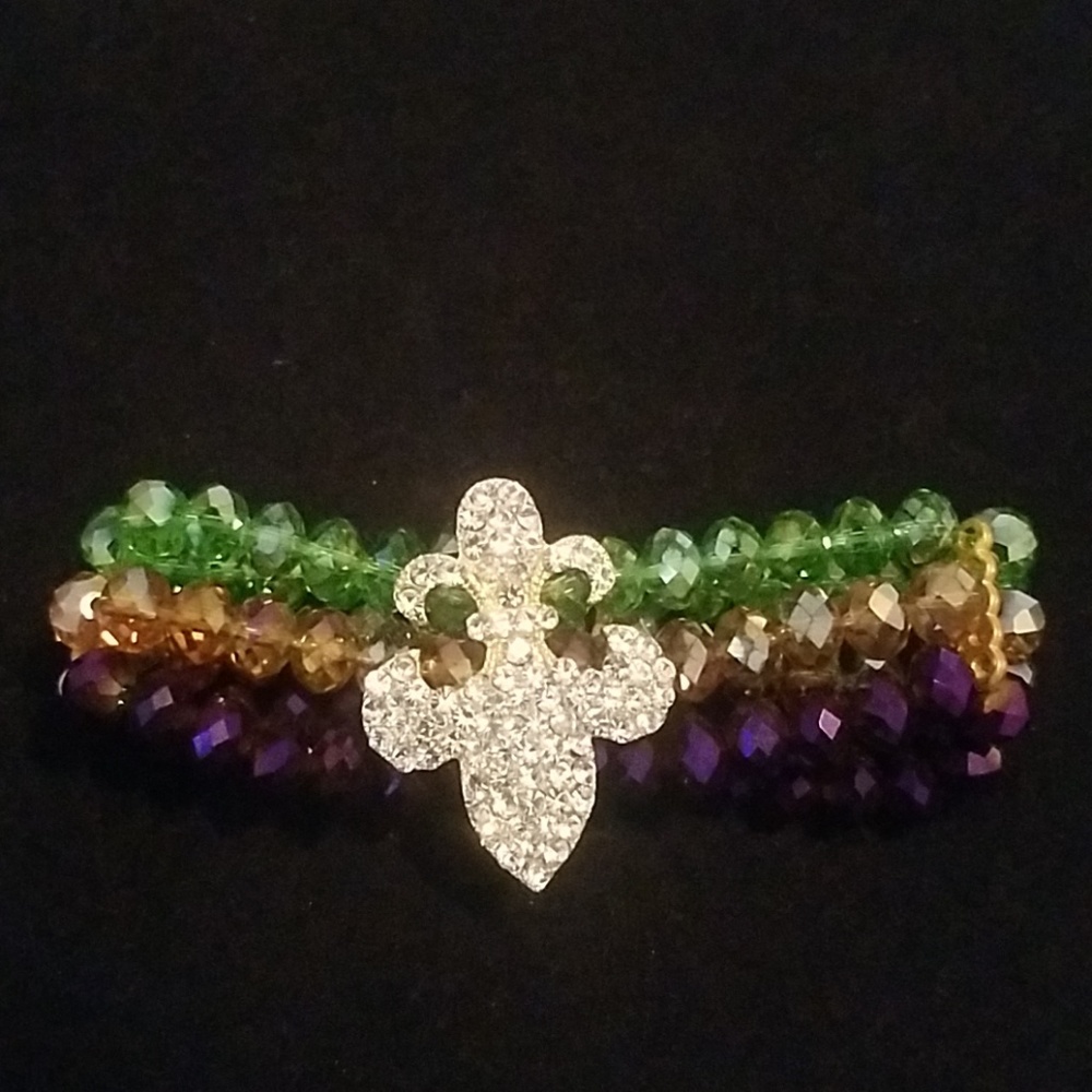 Mardi Gras bracelet